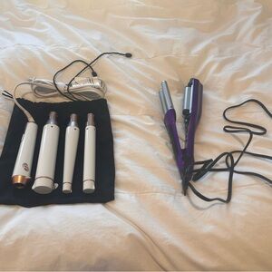 T3 White and Copper Styling Set with Purple Curling Iron